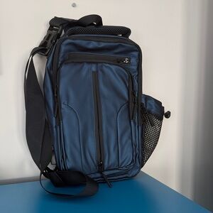 Men's Blue Sling Bag - Compact Crossbody Travel Pack